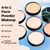 Mushroom Head Air Cushion CC Cream with Setting Powder Makeup Set, Blurs Fine Lines & Imperfections, Controls Shine & Smooths Complexion, Even Skin Tone for All Skin Types for Women (Natural)