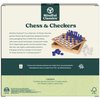 Mindful Classics, Chess Checkers Board Game Set with Bamboo Wooden Box Family Board Games Eco-Friendly Gift, for Adults and Kids Ages 8 and up