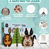 MOMOTOYS Sewing Kit for Kids, Fun & Educational Woodland Animals Sew Craft Set for Boys and Girls Ages 8-12, Complete Beginner Sewing Kit with Felt Plushie for Creative DIY Projects
