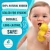 caaocho Pure Natural Rubber Bath Toy - Nalu The Seahorse Baby Toy - Hole Free Bath Toys, BPA Free Bath Toys for Infants, Without Holes Sealed Natural Rubber Baby Toy