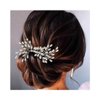 Campsis Rhinestone Bridal Wedding Hair Comb Crystal Side Comb Bride Hair Accessories for Women and Girls (Silver)