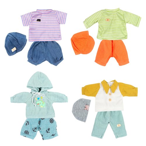 Baby Boy Doll Clothes for 12 13 14 15 16 Inch Dolls, 4 Sets 14 inch Doll Clothes Accessories Fit Newborn Baby Doll Boys,Baby Doll Clothes Boys 12-14-16 Inch