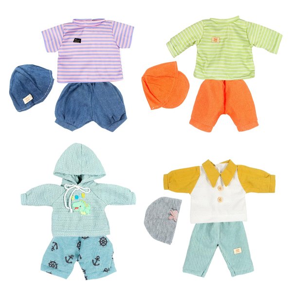 Baby Boy Doll Clothes for 12 13 14 15 16 Inch Dolls, 4 Sets 14 inch Doll Clothes Accessories Fit Newborn Baby Doll Boys,Baby Doll Clothes Boys 12-14-16 Inch