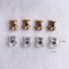20 Pcs 3D Cartoon Cute Teddy Bear Bow Tie Bear Nail Charm Nail Supplies,Acrylic Nail Art DIY Nail Designs Nail Supplies（Ten for Each of The Two Colors）