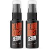 Wild Willies Beard Growth Serum (2-Pack) - Natural Beard Care with Biotin & Caffeine for Healthier, Thicker & Fuller-Looking Mustache - Daily Grooming Routine Nourishes & Hydrates Mens Facial Hair