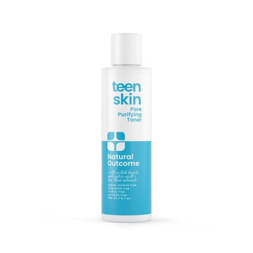 Acne Clarifying Face Toner for Teens by Natural Outcome Skin Care - Salicylic Acid Facial Astringent to Clear Acne & Purify Pores - Fragrance Free, Alcohol Free 6.7 oz