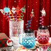 JANYUN Christmas Straws, 20 Pcs Reusable Plastic Straws Christmas Party Favors for Kids Cute Santa Snowflakes Reindeer Drinking Straws Xmas Holiday Party Supplies（10 Styles）