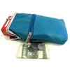 Women 100% Pure Leather Cigarette Case Lighter Match Pocket Zipper Coin Pouch -4 Color (Teal)