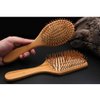 Familyhouse Natural Wooden Paddle Hair Brush Bamboo Bristle Detangling Hairbrush for Women Men and Kids Reduce Frizz and Massage Scalp