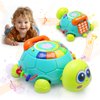 VoMii Musical Turtle Baby Toys 6 to 12 Months, Infant Crawling Tummy Time Development Toys, Light up Music Toys for 7 8 9 10 11 Months Old, Christmas Birthday Gifts for 1-2 Year Old Boy Girl