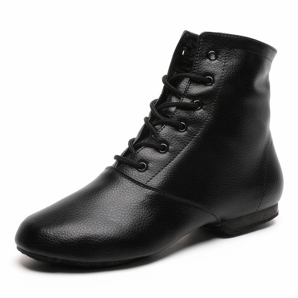 Lace Up Black Jazz Shoes Dance Boots for Women Girls Adult (9 / Black)