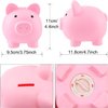 H&W Mini Piggy Bank, Plastic Coin Bank, Unbreakable Money Banks, Cute Piggy Banks for Kids, First Money Box, Best Birthday Gifts Home Decoration（Pink）