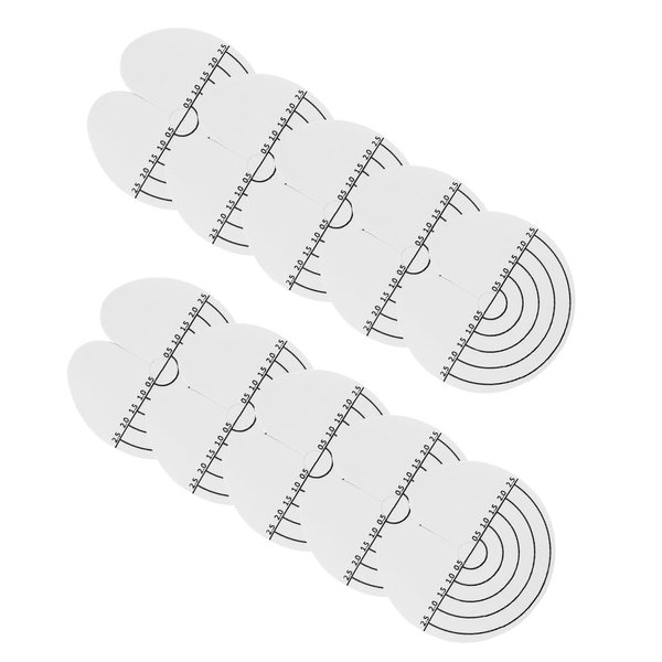 GlamorDove Hair Extensions Heat Protector Shields with Scale Design 10PCS Thick Templates Heat Shield Guards for Hair Extension Bonding Keratin Hair Extension Tools