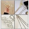 KuuGuu Metal Vintage Rhinestone Hair Clips with Glitter Tassels, Nonslip Barrettes for Thick Hair, Luxury Elegant Hairpins for Women and Girls