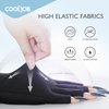 COOLJOB Anti-UV Gloves for Nail Lamp, Professional UPF50+ UV Protection Gloves for Manicures, Art Skin Care Fingerless, Glove for Women Men Protect Hands from Sun and Nail Dryer Harm, Black, 1 Pair