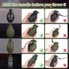 Tactical Toy-Grenade for CS Battle Game,2Pcs Fall Resistant Refillable Hand Fake Grenade Toy with 20 Foam Ammo for 14+ Outdoor Sports