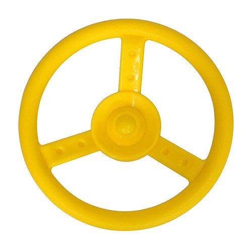 Pirate Ship Wheel Fun Playground with Screw Amusement Park Outdoor Garden Kids Toy Steering Climbing Frame Gift sy Install Swing Accessory Lightweight(Yellow)