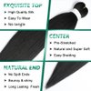 Braiding Hair Pre stretched 16 Inch Braiding Hair Extensions Hot Water Setting Synthetic Hair Pre Stretched Crochet Braids Hair Yaki Texture(16 Inch,6 Packs,1B#）