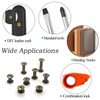 90 Sets Bronze Chicago Screws Leather Assorted Kit ，6 Sizes of Screw Rivets for Leather Rivet for DIY Leather Craft and Bookbinding (M5 X 4, 5, 6, 8, 10, 12)