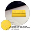 Kisangel 2Pcs Fake Gold Bar Golden Brick Replica Bullion Decorative Movie Prop Novelty Gift Pirate Party Supplies