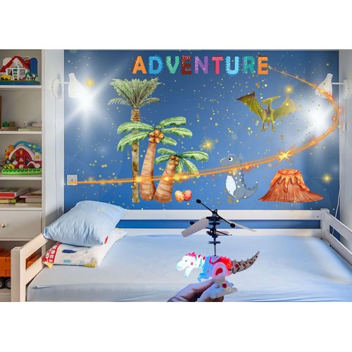 eMart4U Indoor Flying Dinosaurs with Infrared Sensor Hover Technology and Remote Control Included (Red)