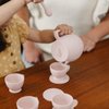 ForeverElla 12Pcs Silicone Tea Party Set for Little Girls - Pretend Play Eco-Friendly, BPA Free Kids Tea Set - Dishwasher Safe Tea Set for Toddlers - Won't Break Like Plastic or Porcelain Toys