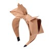 JINBUYAO Red Bow Headband For Women Black Knot Hair Bands Big Bowknot Hair Hoop Knotted Wide Turban Headbands Hair Band Bows Hair Accessories (Brown)