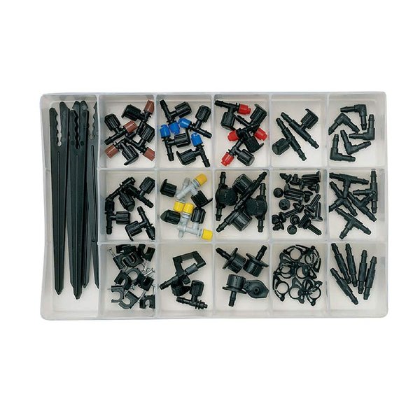 Orbit 69500 92-Piece Drip Irrigation Assortment Kit, Black