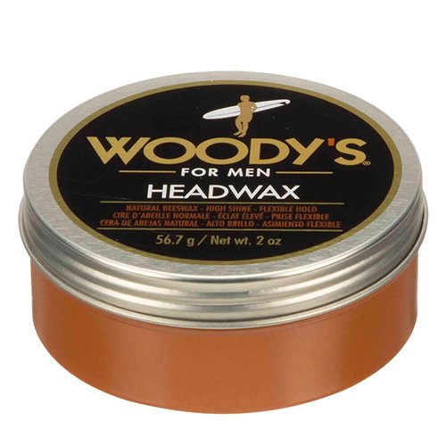 Woody's Headwax Styling Pomade for Men, Flexible Hold, High Shine, with Natural Beeswax, Non-stiff, Non-Sticky, Moldable, For all Hair Types, Travel-size, 2 oz./ 1-pack