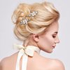 OIIKI 6 PCS White Pearl Bridal Hair Pins, Pearl Rhinestone Wedding Hairpins for Women, Crystal Pearls Hair Clips, U-Shape Hair Accessories, Pearl Hair Pins for Women, Girls, Brides, Bridesmaids