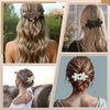 7 Pcs Flower Flat Hair Clips for Women, Lay Flat Claw Clips Flower Hair Clips for Women Girls, French Matte Hair Clip for Thin Thick Hair Wedding Hairstyles