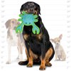 DURA FORCE - Durable Woven Fiber - Crab - Squeakers - Multiple Layers. Made Durable, Strong & Tough. Interactive Play Dog Toy (Tug, Toss & Fetch). Machine Washable & Floats (Blue & Green)