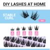 DIY Lash Extension Kits: 3D Eyelash Cluster 120pcs Individual Mix 8-16mm, C Curl Wispy Lash Clusters with 10ml Bond and Seal Waterproof, 5ml Lash Remover, Lash Tweezers lash Cluster Kit at Home.