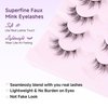 False False Eyelashes Lashes Cat Eye Natural 15mm Manga Eyelashes Wispy with Thin Band 3D Volume False Lashes Anime Lashes Soft Strip Lashes Pack C Curl Fake Eyelashes 7 Pair EVENTILL