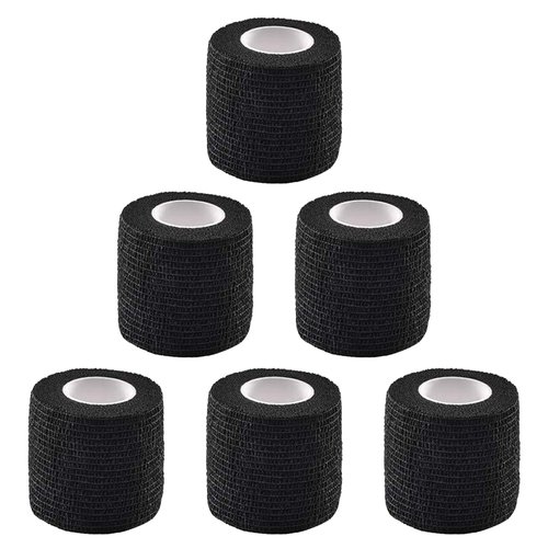 Tattoo Machine Tape Wrap - Romlon 6Pcs Disposable Cohesive Tattoo Grip Tape Self Bandage Wrap Elastic Tattoo Machine Tape Tube for Tattoo Machine Tattoo Grip Tattoo Accessories Tattoo Supplies