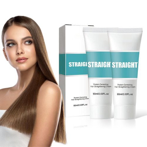 Protein Hair Straightening Cream, 2024 New Protein Correcting Hair Straightening Cream, Travel Essentials, Hair Straightening Cream.(2PCS) B