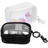 Toyvian 2pcs Small Doll Storage Bags Action Figures Display Clear Bag with Keychain, Zipper Organizer Hanging Collectibles Box for Mini Dolls Figures, 3.73x2.44inches