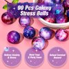 36 Pcs Galaxy Stress Balls 2 Inch Outer Space Foam Stress Balls Anxiety Fidget Sensory Balls for Adults Christmas Halloween Birthday Party Favors Boys Girls Classroom Prizes School Gift Supplies