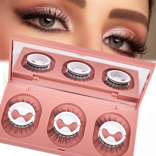 XTKDAIUI Lash Buddly Self-Adhesive Eyelashes Reusable,No Glue or Eyeliner Needed,Faux Mink Lashes,48H Strong Hold, No Sticky Residue,Fluffy and are Very Natural W08