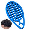 KOUPA Magic Silicone Curly Hair Brush, One Piece Twist Curl Comb for Afro Curls, Washable Hair Tool for Men Women, Blue, 1 Piece
