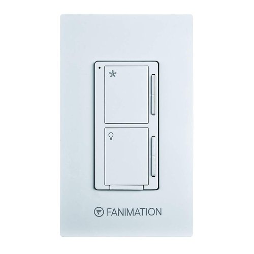 Fanimation Ceiling Fan Wall Control - Fan 3 Speeds and Dimming Light - White