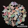 Navy Peony Fun Dinosaur Stickers for Kids (44 Pack) - Small, Cute, Waterproof and Durable | Assorted Animal Decals for Party Favors, Laptops, Water Bottles