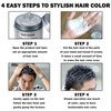 Silver Hair Dye Wax Color,Temporary Hair Dye Color,Washable Treatment with All Day Hold,Natural Hair Wax for Party, Cosplay, Halloween, Christmas,Daily Use, Date