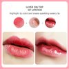 Lip Oil Hydrating Tinted Lip Balm, Plump Lip Gloss Lip Care Transparent Toot Lip Oil Tinted (001# Pink)