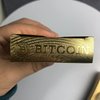 Rich Life Style Bitcoin Waterproof Gold Playing Cards with Commemorative Bitcoin Encased in Protective Plastic