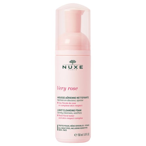 NUXE Very Rose Cleansing Foam - Melting Foam for Gentle Soothing Facial Cleanse, 5 Fl Oz