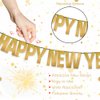 Happy New Year Banner 2023 New Years Eve Party Decoration,Golden Firework Theme Happy New Year Banner Bunting Sign for 2023 New Years Party Supplies