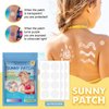 24 Pcs UV Stickers for Sunscreen,Sun Cream Stickers to Reapply, Waterproof UV Detection Stickers, UV Detection Reminder UV Patch for Kids Changes Color When Time To Reapply Sunscreen Facial Sunscreens