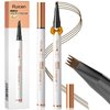 Ruicen Microblading Eyebrow Pen-Upgraded Eye Brow Pencils for Women Brown with Micro-Fork Tip Applicator, Smudge-Proof and Waterproof Eyebrow Pencil for Natural Hair-Like, Last All-Day, Dark Brown