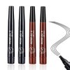 4PCS 3D Microblading Eyebrow Pencil Contouring Pen, 2024 Magic Eyebrow Pencil, 4 Fork-Tip Microblade Eyebrow Pen, Waterproof Eyebrow Pencil (4pcs (2 Black+2 Red brown))